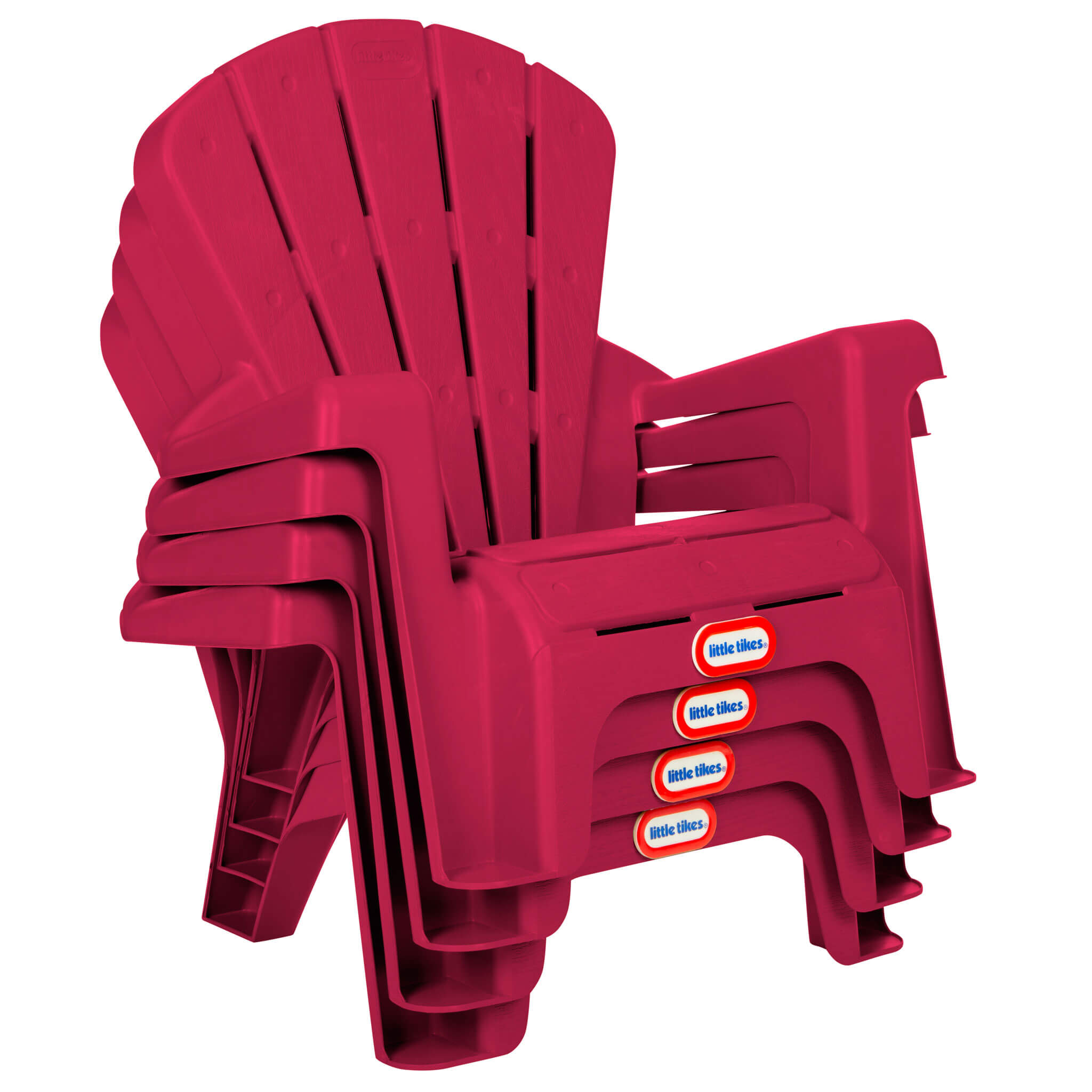 Garden Chairs - Red 4 Pack - Image 5