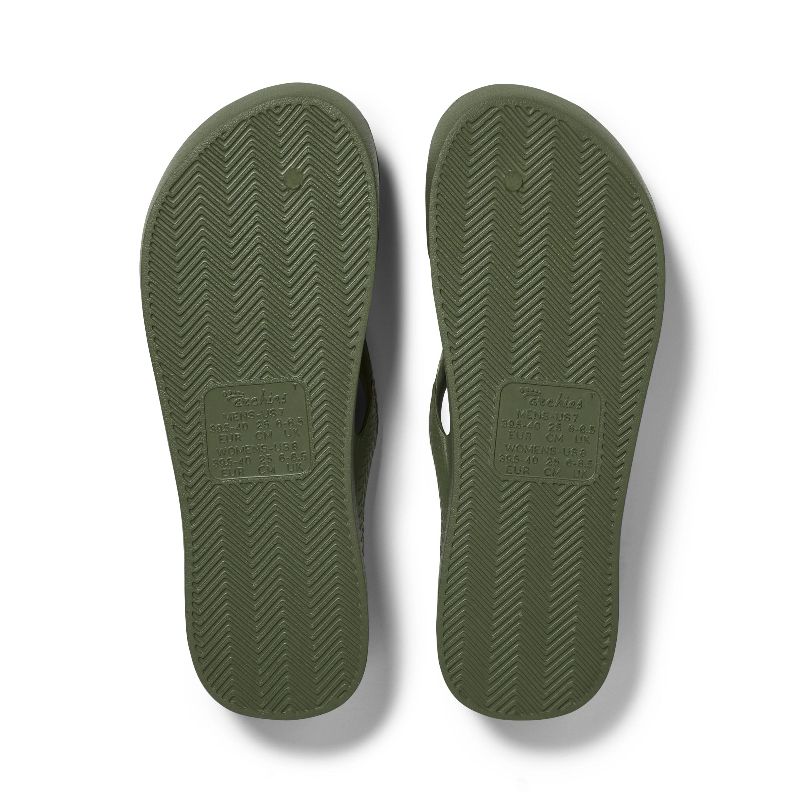 Arch Support Flip Flops - Classic - Olive - Image 14